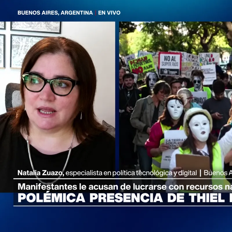 Natalia Zuazo analizó en France 24 la presencia de Peter Thiel en Argentina