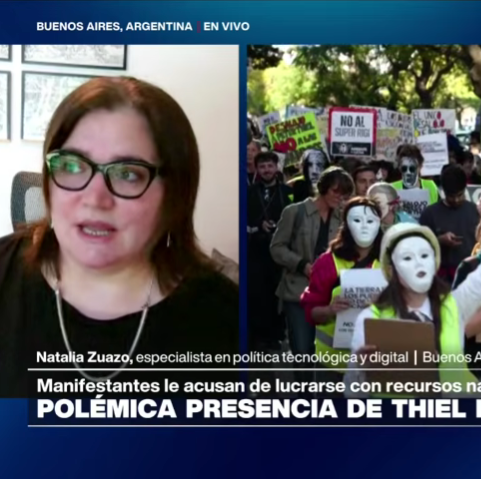 Natalia Zuazo analizó en France 24 la presencia de Peter Thiel en Argentina